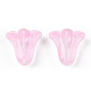 Spray Painted Transparent Glass Beads GLAA-D006-20J-3