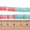 Cherry Quartz Glass & Natural Flower Amazonite & Dyed White Jade Beads Strands G-H333-02E-4