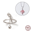 Anti-Tarnish Rhodium Plated 925 Sterling Silver Locket Style Planet Pinch Bails LS-STER-NH0001-55C-P-1