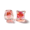 Two Tone UV Plating Rainbow Iridescent Acrylic Beads TACR-D010-04F-3