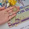 8Pcs 2 Colors Brass Huggie Hoop Earring Findings KK-SZ0005-36-3