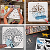 Plastic Drawing Painting Stencils Templates DIY-WH0396-236-4