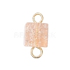 12Pcs 6 Colors Crackle Glass Cube Links Connector Charms PALLOY-JF04445-3