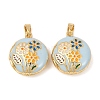 Brass Enamel Locket Pendants X-KK-G543-01G-02-1