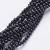 Natural Black Onyx Round Beads Strands GSR20mmC097-1