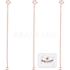 3Pcs 925 Sterling Silver Cable Chain Extender BJEW-BBC0003-32B-1
