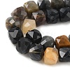 Natural Petrified Wood Beads Strands G-H078-C51-6mm-4