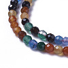 Natural Multi-Color Agate Beads Strands G-F596-36-4mm-3