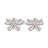 Brass Micro Pave Clear Cubic Zirconia Charms KK-L212-14P-1