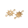 304 Stainless Steel Micro Pave Cubic Zirconia Connector Charm X-ZIRC-F147-02G-03-2