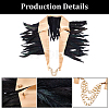 PU Leather Natural Chicken Feather Cape AJEW-WH20067-002-5