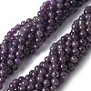Natural Amethyst Beads Strands G-M445-8MM-01D-2