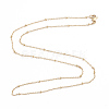 304 Stainless Steel Satellite Chain Necklaces NJEW-L173-012-G-2