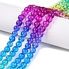 Baking Paint Transparent Glass Beads DGLA-M001-8mm-04-6
