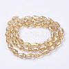 Electroplate Glass Beads Strands EGLA-D015-15x10mm-24-1