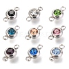 304 Stainless Steel Rhinestone Links Connectors STAS-P237-17P-M-1