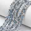 Electroplate Glass Beads Strands EGLA-A034-J6mm-I01-1