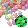 Opaque Luminous Glitter Powder Acrylic Pendants OACR-G052-12B-1