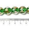 Handmade Gold Foil and Silver Foil Lampwork Flat Round Beads FOIL-C001-02B-4