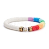 Handmade Polymer Clay Heishi Beads Stretch Bracelets Set BJEW-JB07389-9