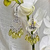 Vintage Heart with Teardrop Alloy Chandelier Earrings RJ4160-1