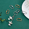 6Pcs 2 Colors 304 Stainless Steel Screw Carabiner Lock Charms STAS-HY0001-77-3