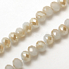 Electroplate Glass Faceted Rondelle Beads Strands EGLA-D020-3x2mm-64-1