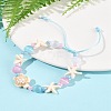 Synthetical Turquoise & Glass Beads Bracelets BJEW-FS00021-10
