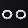 ABS Plastic Imitation Pearl Linking Rings OACR-T015-06A-01-2
