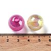 UV Plated Transparent Acrylic Beads X-OACR-Z013-10-4