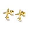 Ion Plating(IP) 304 Stainless Steel Airplane Stud Earrings for Women EJEW-U027-02G-2