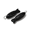 Natural Obsidian Carved Pendants G-G314-01P-07-2