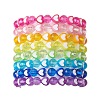 8Pcs 8mm Faceted Round & Heart Acrylic Beaded Stretch Bracelet Sets BJEW-JB10240-01-1