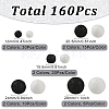 160Pcs 10 Styles Glitter Craft Foam Balls DIY-SP0005-57-2