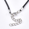 Waxed Cord Necklace Making with Iron Findings LS-X-NJEW-R229-2.0mm-02-3