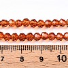 Baking Paint Transparent Glass Beads Strands DGLA-A035-T4mm-A04-5