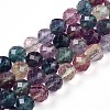 Natural Rainbow Fluorite Beads Strands G-S345-10mm-29-1