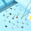 35Pcs 7 Colors Glass Pendants PALLOY-YW00222-4