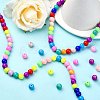 Baking Paint Glass Beads Strands DGLA-MSMC001-11-5