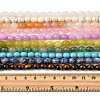 10 Strands 10 Styles Natural & Synthetic Mixed Gemstone Round Beads Strands G-FS0005-90-5