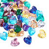 50Pcs 10 Colors Cubic Zirconia Pointed Back Cabochons ZIRC-CJ0001-24-3