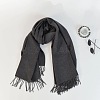 Women's Long Plaid Polyester Imitation Cashmere Tassels Scarf COHT-PW0001-34-29-1
