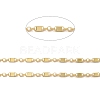 Rack Plating Brass Ring & Rectangle Link Chains CHC-I040-03G-2