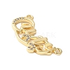 Brass Micro Pave Clear Cubic Zirconia Links KK-D357-03D-G-2