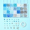 DIY Round Glass & CCB Plastic Beads Bracelets Making Kits DIY-FS0007-56A-7