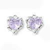 Brass Micro Pave Cubic Zirconia Charms KK-L208-06P-03-2