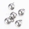 304 Stainless Steel Sphere Charms X-STAS-H394-11P-1