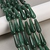 Natural Green Aventurine Teardrop Beads Strands G-E329-31-4