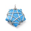 Synthetic Turquoise Pendants G-D458-07P-07-RS-2