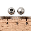 Tarnish Resistant 304 Stainless Steel Hollow Round Seamed Beads STAS-R032-8mm-2